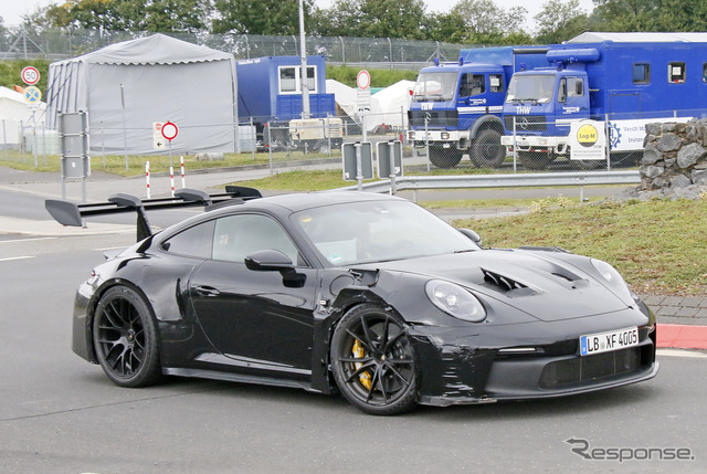 ポルシェ 911 GT3 RS 新型プロトタイプ(スクープ写真)