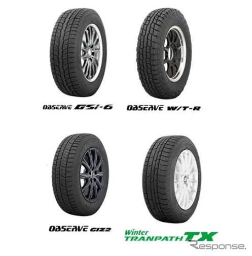 対象商品、OBSERVE GSi-6（上段左）、OBSERVE W/T-R（同右）、OBSERVE GIZ2（下段左）、Winter TRANPATH TX（同右）