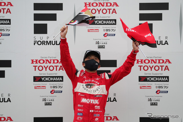 SUPER FORMULA第5戦、優勝した#16 野尻智紀(TEAM MUGEN)
