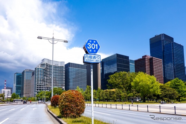 東京2020パラリンピックマラソンのコース、皇居前