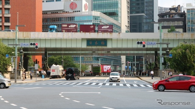 東京2020パラリンピックマラソンのコース、日本橋
