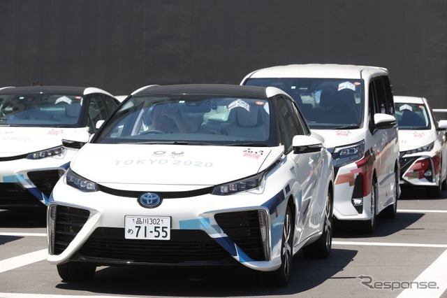7月21日、オリンピック選手村周辺駐車場