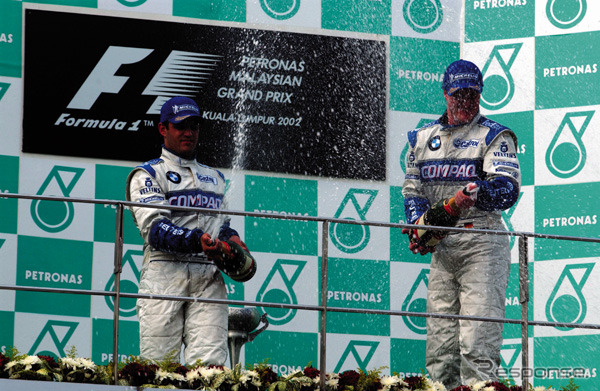 【F1マレーシアGP決勝】ウィリアムズ＆ミシュランのワンツー