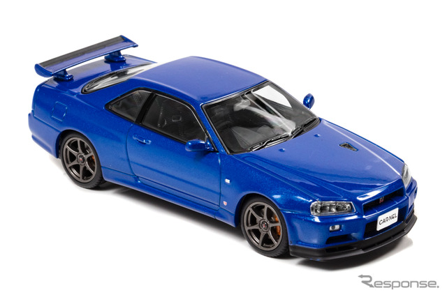 日産 スカイラインGT-R BNR34 VスペックII(ベイサイドブルー)