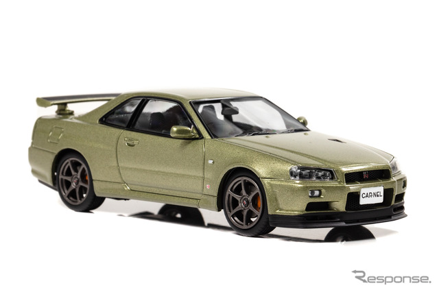 日産 スカイラインGT-R BNR34 VスペックIIニュル(ミレニアムジェイド)