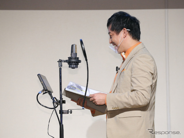 森田、公開生アテレコ(令和3年度自動車点検整備推進運動記者発表会)