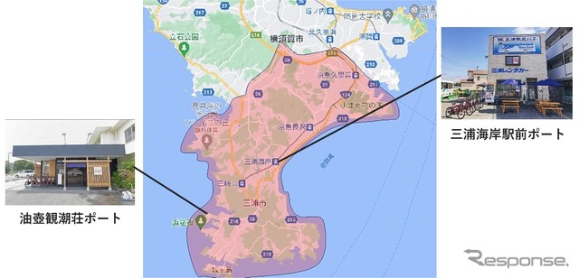 走行可能範囲（ピンク乗せ）。走行可能範囲から出た場合には自動的に電源が切れる。また、走行可能範囲に戻ると，再び電源が入る。
