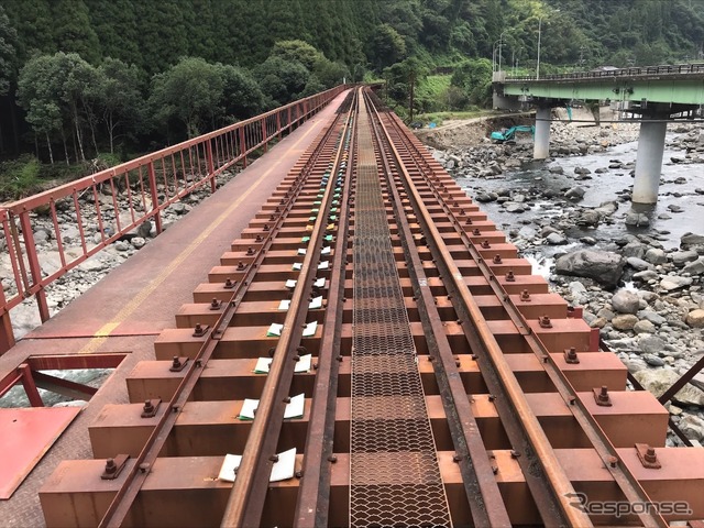 第十玖珠川橋りょうの9月9日時点の状況。