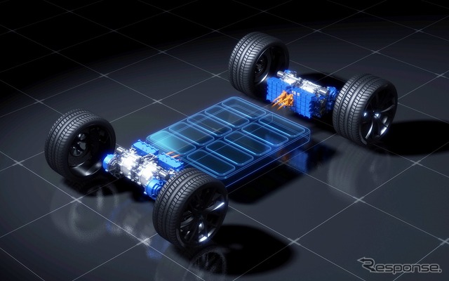 ヤマハ発動機のハイパーEV向け電動モーターユニット(試作品)
