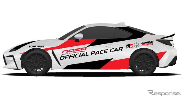 トヨタ GR 86 の「NASAチャンピオンシップ」ペースカーのレンダリングイメージ