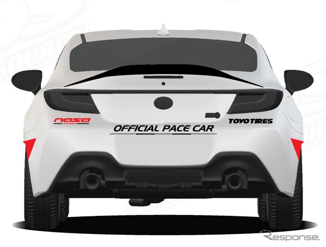 トヨタ GR 86 の「NASAチャンピオンシップ」ペースカーのレンダリングイメージ