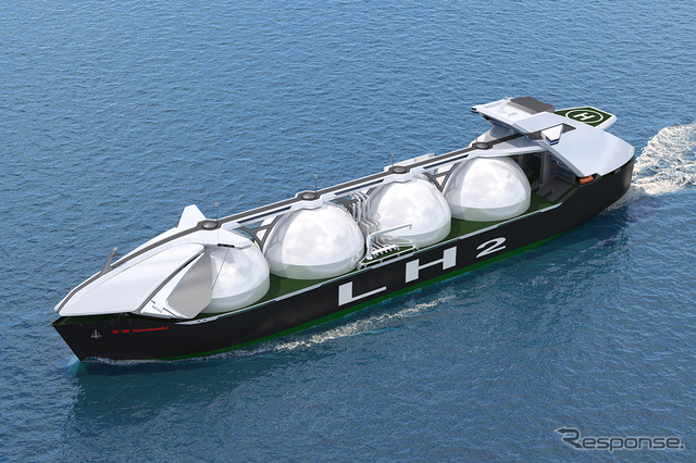 数年後に導入を計画している液化水素大型運搬船イメージ