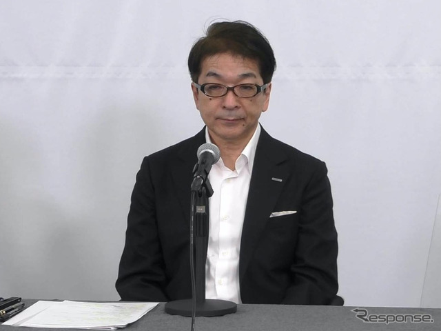 会見に出席した水山正重委員(パナソニック、オートモーティブ社、常務)