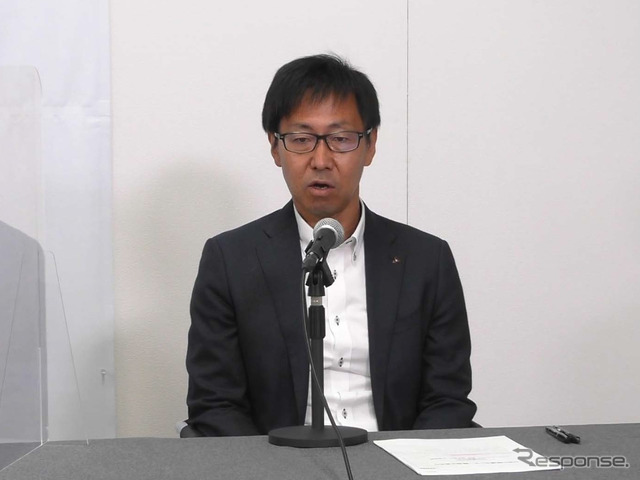 会見に出席した田中昭二委員(三菱電機、自動車機器開発センター、センター長)