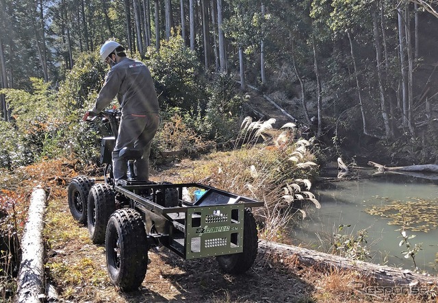 車両が走行できない狭い道なども走行可能(EZ-Raider)