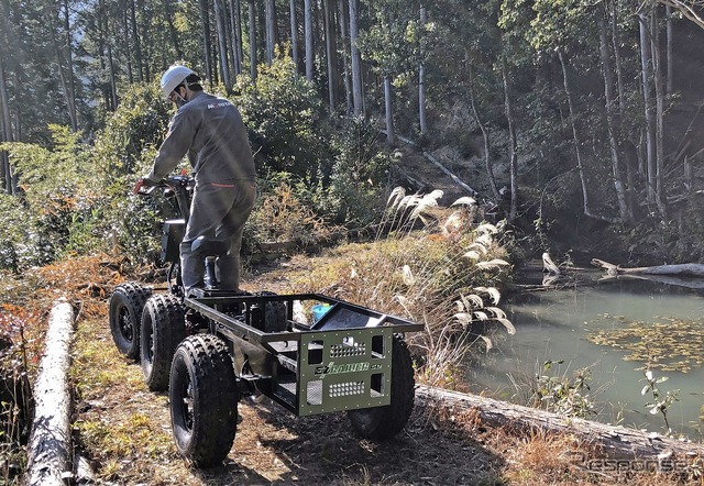 車両が走行できない狭い道なども走行可能（EZ-Raider）