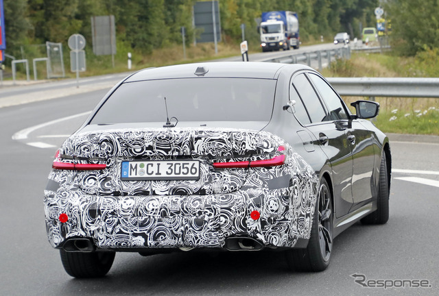 BMW 3シリーズ 改良新型プロトタイプ(スクープ写真)