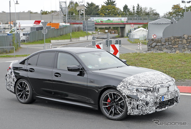 BMW 3シリーズ 改良新型プロトタイプ(スクープ写真)