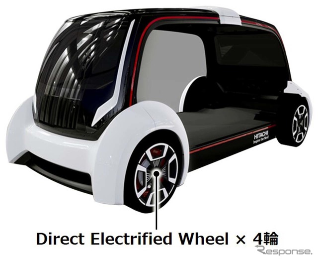 『Direct Electricied Wheel』をシティコミュータに搭載したイメージ