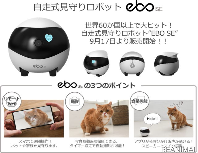 自走式見守りロボット「EBO SE」発売