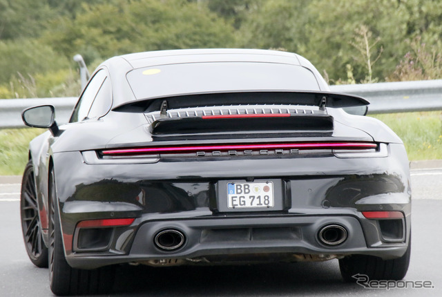 ポルシェ 911ターボ ハイブリッド(スクープ写真)