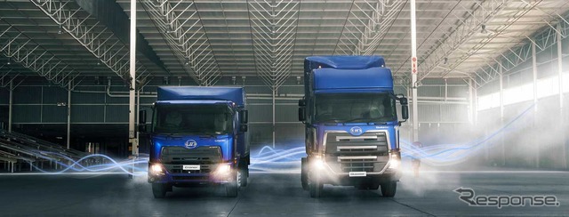 ユーロ5に対応した海外市場向け大型トラック「クエスター」と中型トラック「クローナ」