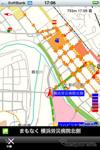 ユビークリンク「全力案内!」にiPhone地図アプリが登場…プローブ情報が無料で利用可能