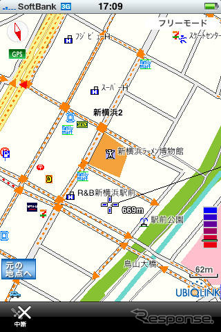 ユビークリンク「全力案内!」にiPhone地図アプリが登場…プローブ情報が無料で利用可能