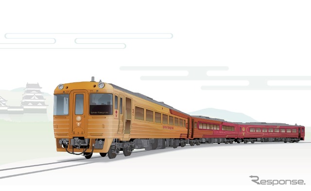 新しい『伊予灘ものがたり』のエクステリア(松山方先頭車)。