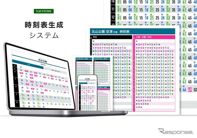 鉄道事業者以外では、ナビタイムジャパンが鉄道事業者向けにリリースした時刻表生成システムがグッドデザイン賞を受賞。鉄道事業者が時刻表のデザインを自由に決めることができる点、視認性に優れる時刻表を作成できる点が評価された。