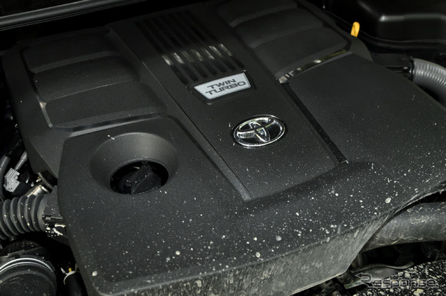 トヨタ ランクル GRスポーツ 試乗 3.5L V型6気筒ツインターボガソリンエンジンと、3.3L V型6気筒ツインターボディーゼルエンジンが用意される