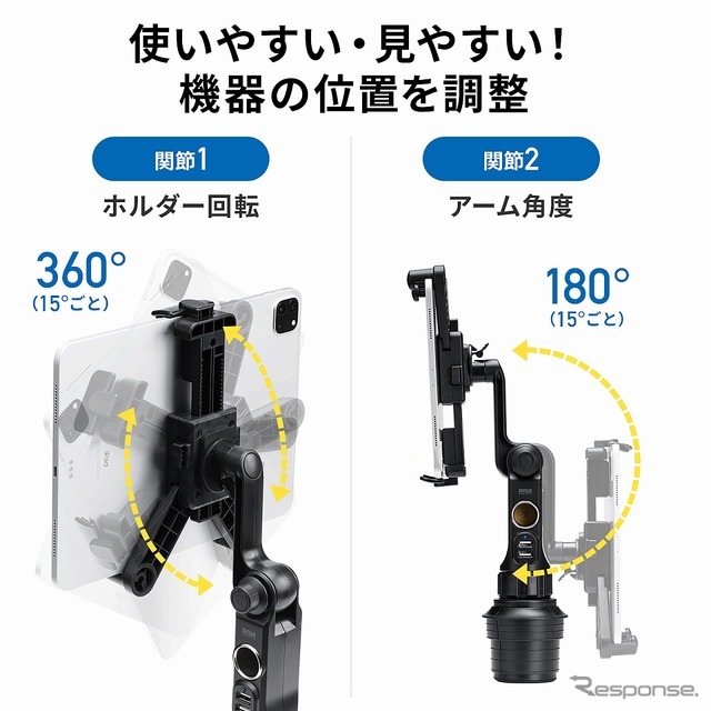 タブレット車載ホルダー「200-CAR093」