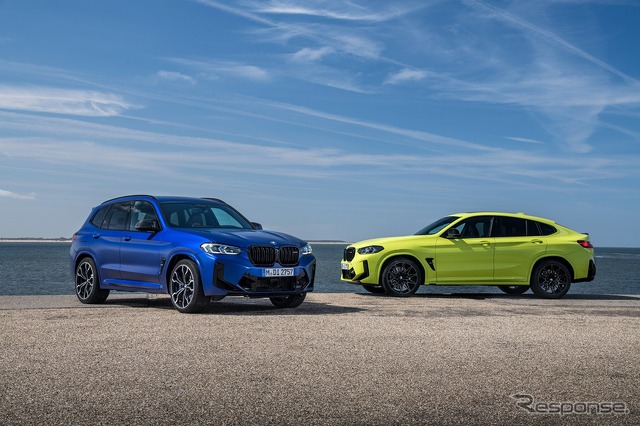 BMW X3 Mコンペティション(左)とBMW X4 Mコンペティション(右)