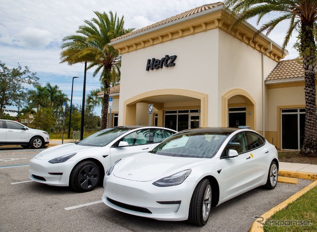 ハーツがレンタカーとして導入するテスラのEV