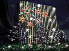 【クリスマス】首都高の夜を素敵に演出　年末年始イルミネーション