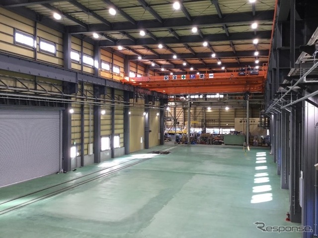 北陸重機工業新第一工場内の組立スペース