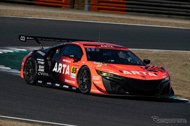 GT300クラス予選3番手の#55 ARTA NSX GT3(高木真一/佐藤蓮)