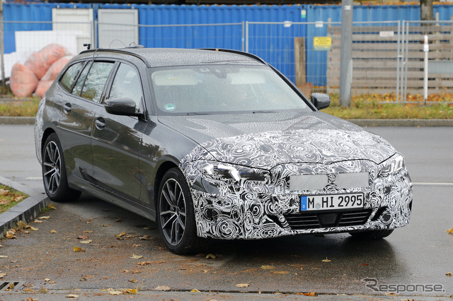 BMW 3シリーズツーリング 改良新型プロトタイプ(スクープ写真)