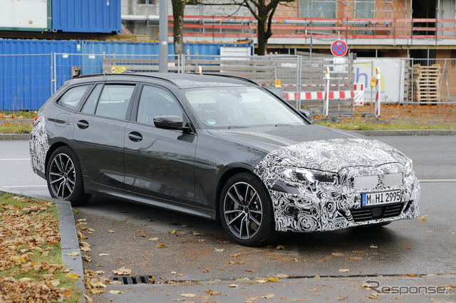 BMW 3シリーズツーリング 改良新型プロトタイプ(スクープ写真)