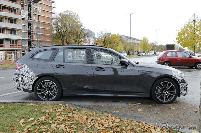 BMW 3シリーズツーリング 改良新型プロトタイプ(スクープ写真)