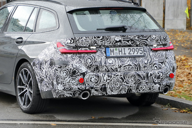 BMW 3シリーズツーリング 改良新型プロトタイプ(スクープ写真)