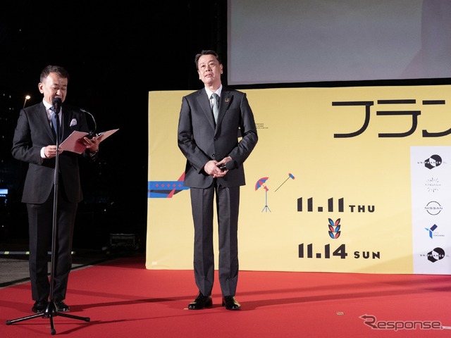日産の内田社長(フランス映画祭2021 横浜:EVで星空上映)