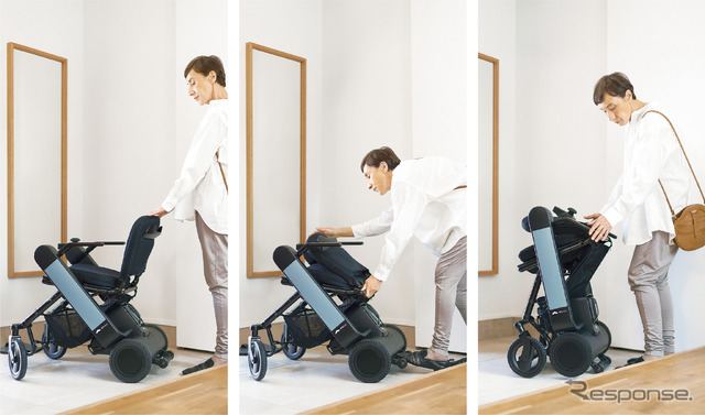 3ステップで折りたたみが可能。
