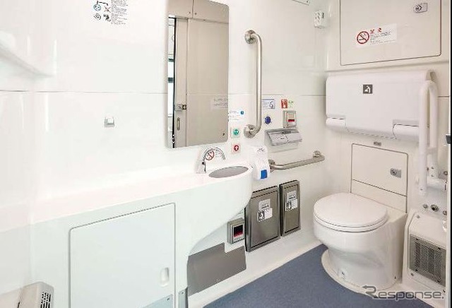315系全編成に設置される車椅子対応トイレ。