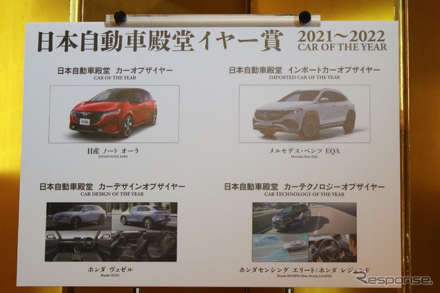 日本自動車殿堂2021-2022イヤー賞表彰式
