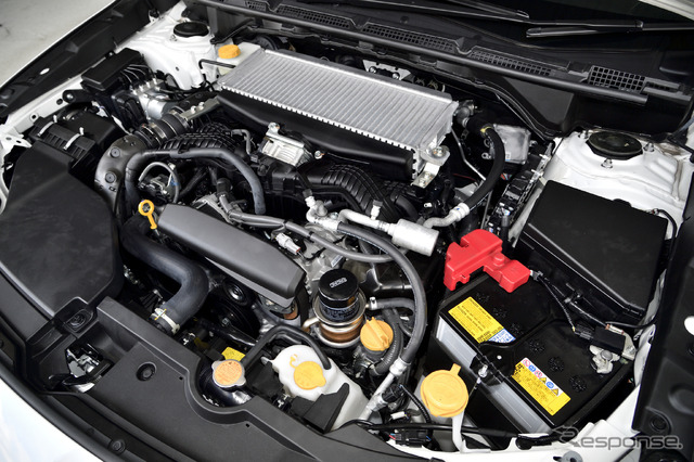 レヴォーグにも搭載されるFA24型 2.4L水平対向ターボエンジン 最高出力275ps/5600rpm、最大トルク375Nm/2000-4800rpm