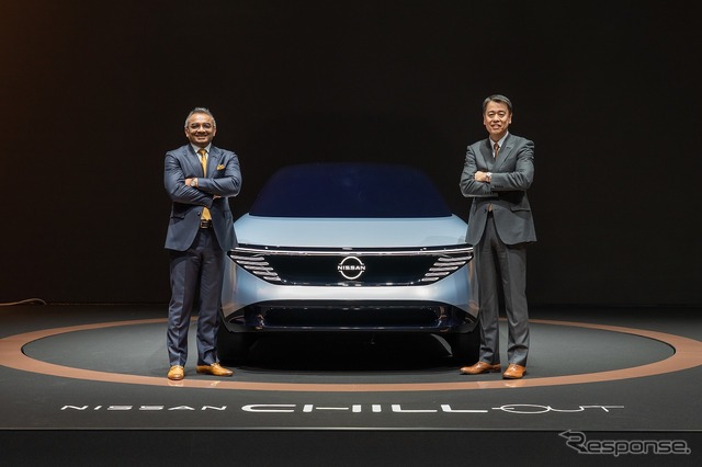 NISSAN Chill-Outとアシュワニ・グプタ最高執行責任者(左)/内田誠社長(右)