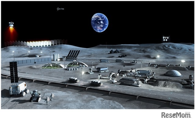 月面基地イメージ　(c) JAXA