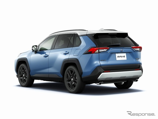 トヨタ RAV4 アドベンチャー(ハイブリッド車)(アッシュグレーメタリック×グレイッシュブルー)<オプション装着車>