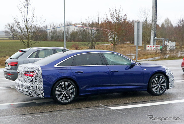 アウディ A6 改良新型プロトタイプ(スクープ写真)